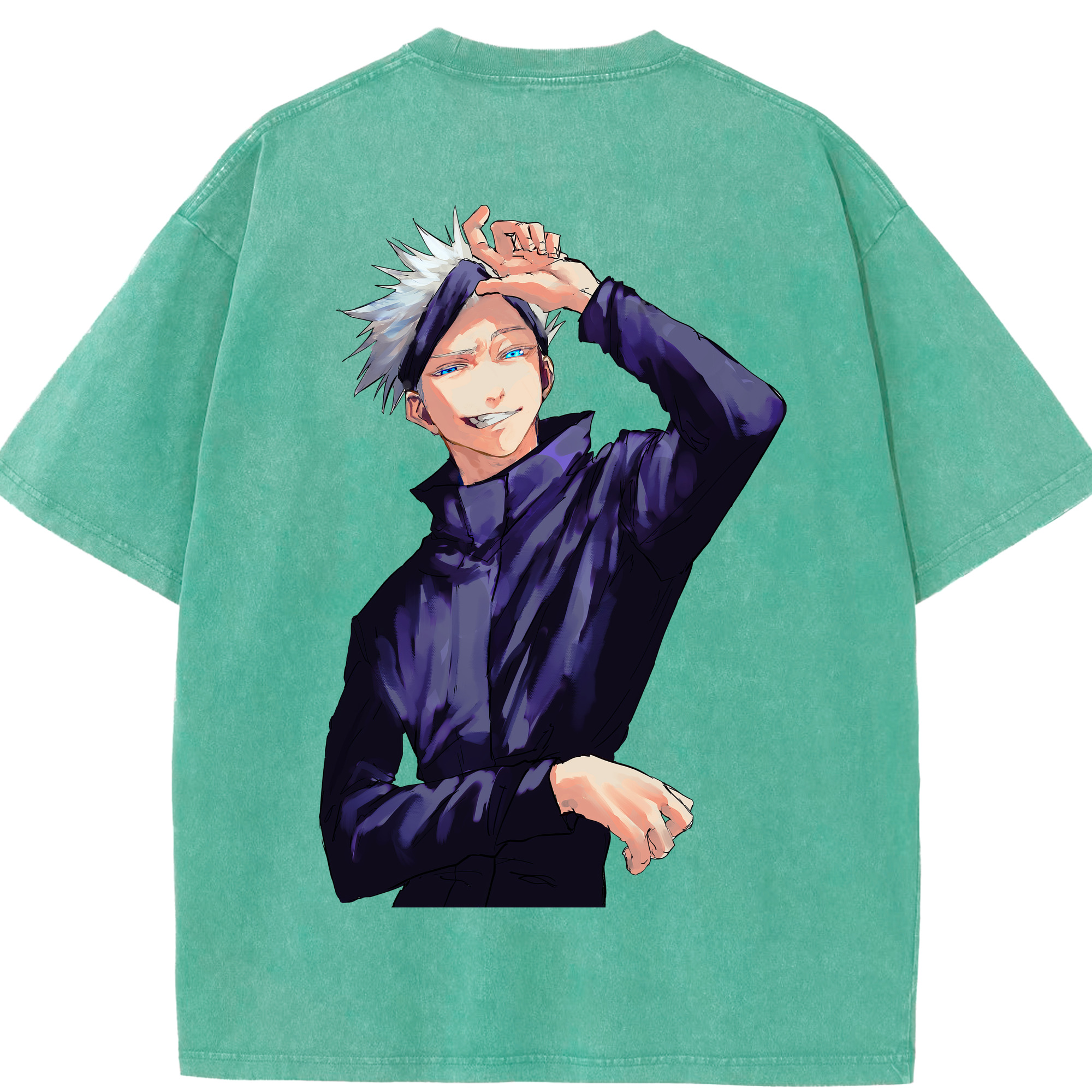 （画像用） 呪術廻戦 Jujutsu Kaisen 綿100% ヴィンテージ風 半袖Tシャツ（背面プリント）